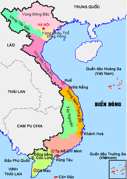  Membubuhkan tanda tangan pada peta Vietnam, menegaskan kedaulatan negara