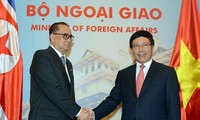 Deputi PM, Menlu VN, Pham Binh Minh melakukan pembicaraan dengan Menlu RDR Korea, Ri Su Yong