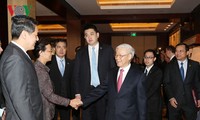 Nguyen Phu Trong rencontre des entreprises chinoises à Zhejiang	