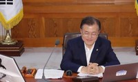 En Conseil des ministres, Moon Jae-in souhaite de nouveau le succès du sommet Trump-Kim