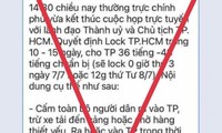 Bác thông tin phong tỏa Thành phố Hồ Chí Minh trong 10-15 ngày