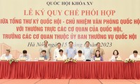 Ký quy chế phối hợp giữa Tổng thư ký Quốc hội với Thường trực các cơ quan của Quốc hội