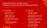 Triệu tập 30 tuyển thủ chuẩn bị cho ASEAN Cup 2024