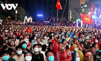 แฟนบอลฉลองชัยชนะของทีมฟุตบอลยู23เวียดนาม