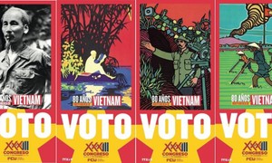 Imagen de Ho Chi Minh en boletas del Congreso del Partido Comunista de Uruguay