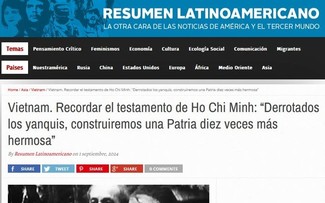 Resumen Latinoamericano destaca papel del presidente Ho Chi Minh para revolución vietnamita