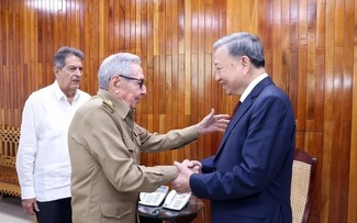 Máximo dirigente de Vietnam se reúne con líder de la Revolución Cubana