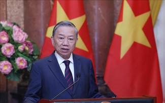 Máximo dirigente de Vietnam recibe a nuevos embajadores extranjeros 