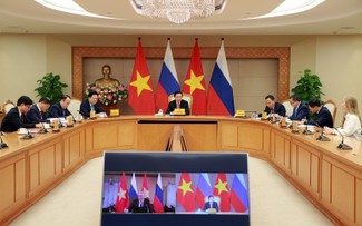  Viceprimeros ministros de Vietnam y Rusia sostienen llamada telefónica