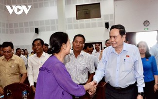 Parlamentspräsident Tran Thanh Man trifft Wähler in der Provinz Hau Giang