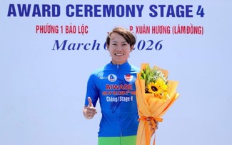 Nguyen Thi That gewinnt das Grüne Trikot bei Biwase Tour of Vietnam