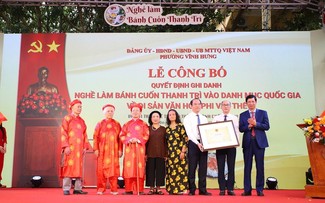 Craft of making Thanh Tri steamed rice pancake recognized as national heritage