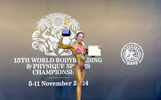 Vietnamesisches Bodybuilding-Team belegt den ersten Platz bei Bodybuilding-Meisterschaft