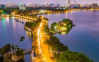 Hanoi bereitet sich auf Lichtkonzert zum neuen Jahr 2025 vor