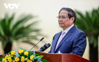 PM Pham Minh Chinh Hadiri Upacara Pengumuman Resolusi Pembangunan Pusat Keuangan Internasional di Vietnam