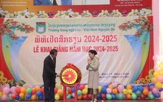 Trường Song ngữ Lào – Việt Nam Nguyễn Du khai giảng năm học mới 2024-2025