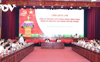 Tổng Bí thư Tô Lâm thăm và làm việc tại thành phố Hải Phòng