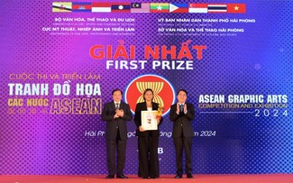 Trao giải và triển lãm tranh đồ họa các nước ASEAN