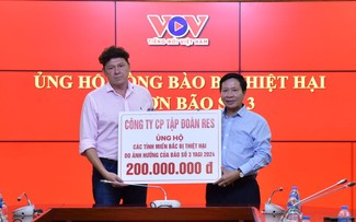 VOV receives donation to help people affected by Typhoon Yagi 