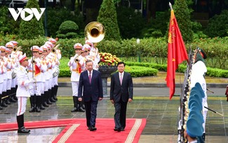 Tổng Bí thư, Chủ tịch nước Tô Lâm chủ trì Lễ đón Tổng Bí thư, Chủ tịch nước Lào