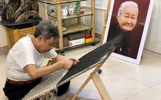 Hanoi artisan honors President Ho Chi Minh with intricate bamboo and rattan portraits