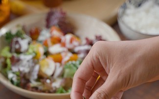 Crispy shrimp with oats 