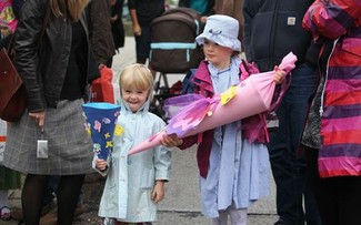 School cone excites German children at new academic year