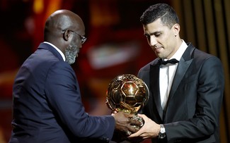 Spanish midfielder Rodri wins 2024 Ballon d'Or