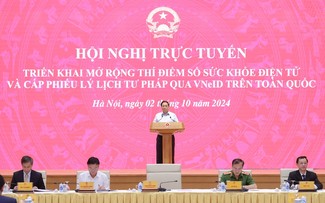 Thủ tướng Phạm Minh Chính dự hội nghị triển khai số sức khỏe điện tử và cấp phiếu lý lịch tư pháp trên VneID