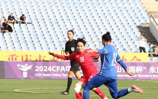 Vietnams Fußballnationalmannschaft der Frauen belegt den 2. Platz beim Freundschaftsturnier in Chongqing