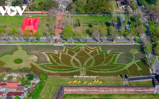 Check-in khu vườn tạo hình hoa sen khổng lồ tại Huế