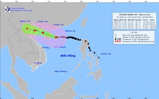 Bão số 3 giật trên cấp 17 tiếp tục tiến gần tới Bắc bộ