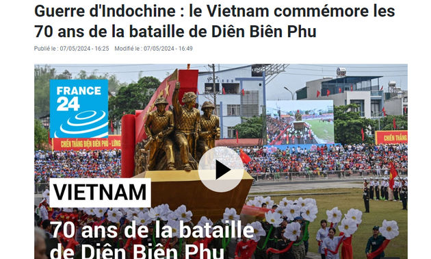 Media Prancis Beritakan Upacara Peringatan HUT ke-70 Kemenangan Dien Bien Phu di Vietnam