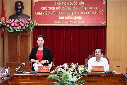 La líder del Legislativo vietnamita cumple agenda de trabajo en la provincia de Kien Giang