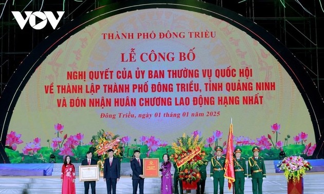 El municipio de Dong Trieu se convierte en la quinta ciudad de Quang Ninh