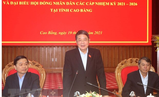 Législatives 2021 : déplacement du vice-président de l'AN Nguyên Duc Hai à Cao Bang