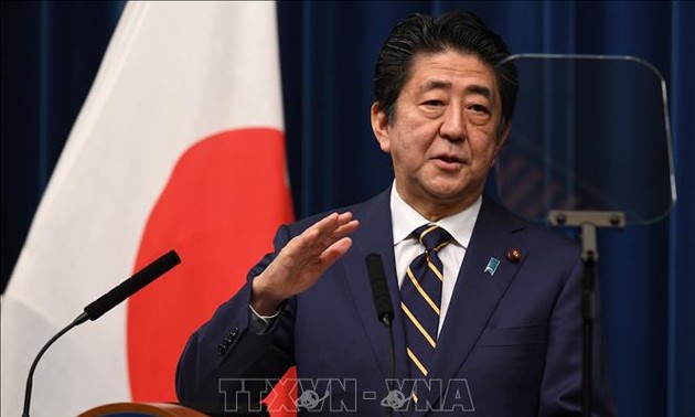 Japanese Prime Minister Shinzo Abe holds New Year news conference