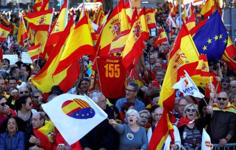 Huge rally in Barcelona against Catalan independence