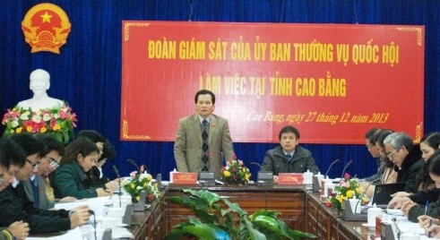 Eine Aufsichtsdelegation des Parlaments besucht die Provinz Cao Bang