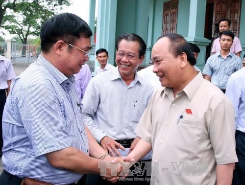 Premierminister Nguyen Xuan Phuc trifft Wähler in Hai Phong