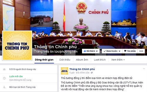 Chính phủ điện tử nhằm thực hiện quyền tự do thông tin của người dân 