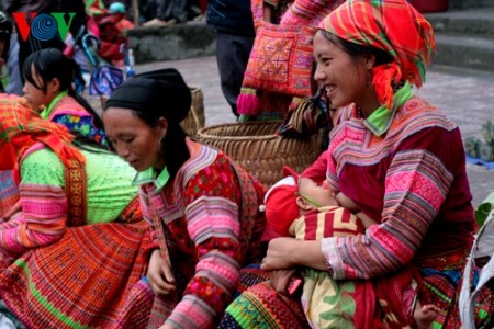 Der Markttag im Hoang Su Phi