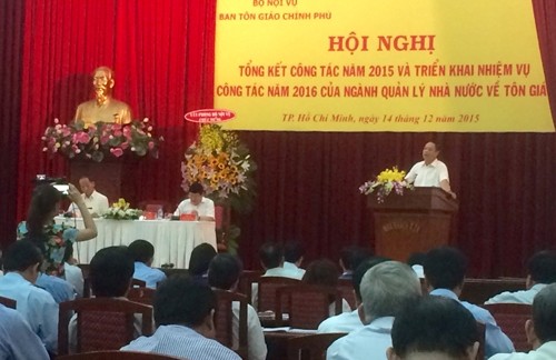 Vietnam konzentriert sich auf die Vervollständigung des Glaubens- und Religionsgesetzes im Jahr 2016