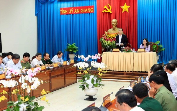 Staatspräsident Tran Dai Quang: Wachstum der Provinz An Giang soll dem nationalen Durchschnitt entsprechen