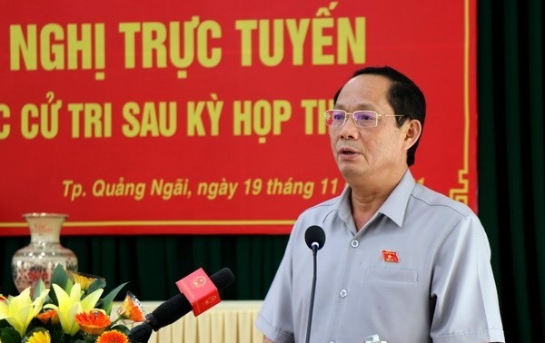 Vize-Parlamentspräsident Tran Quang Phuong trifft Wähler in Quang Ngai