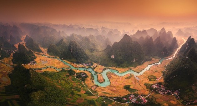 Das Foto über die reife Reissaison in Cao Bang gewinnt den internationalen Goldpreis