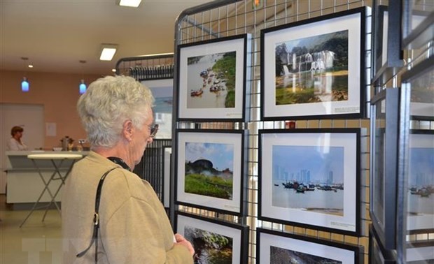 Ausstellung von Büchern, Gemälden und Fotos vietnamesischer Autoren in Frankreich