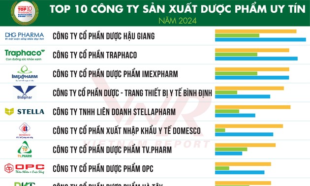 Vietnam Report: Bekanntgabe der Top 10 Unternehmen der Pharmaindustrie und Medizinausrüstungen
