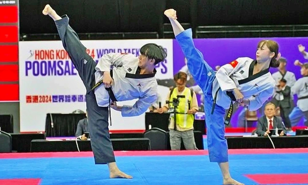 Das vietnamesische Taekwondo-Team gewinnt bei der Weltmeisterschaft drei Goldmedaillen