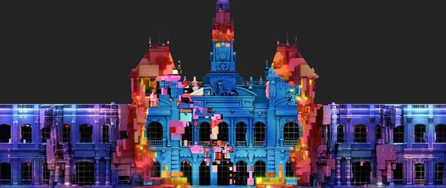 Erstes internationales 3D-Mapping-Kunstprogramm in Vietnam
